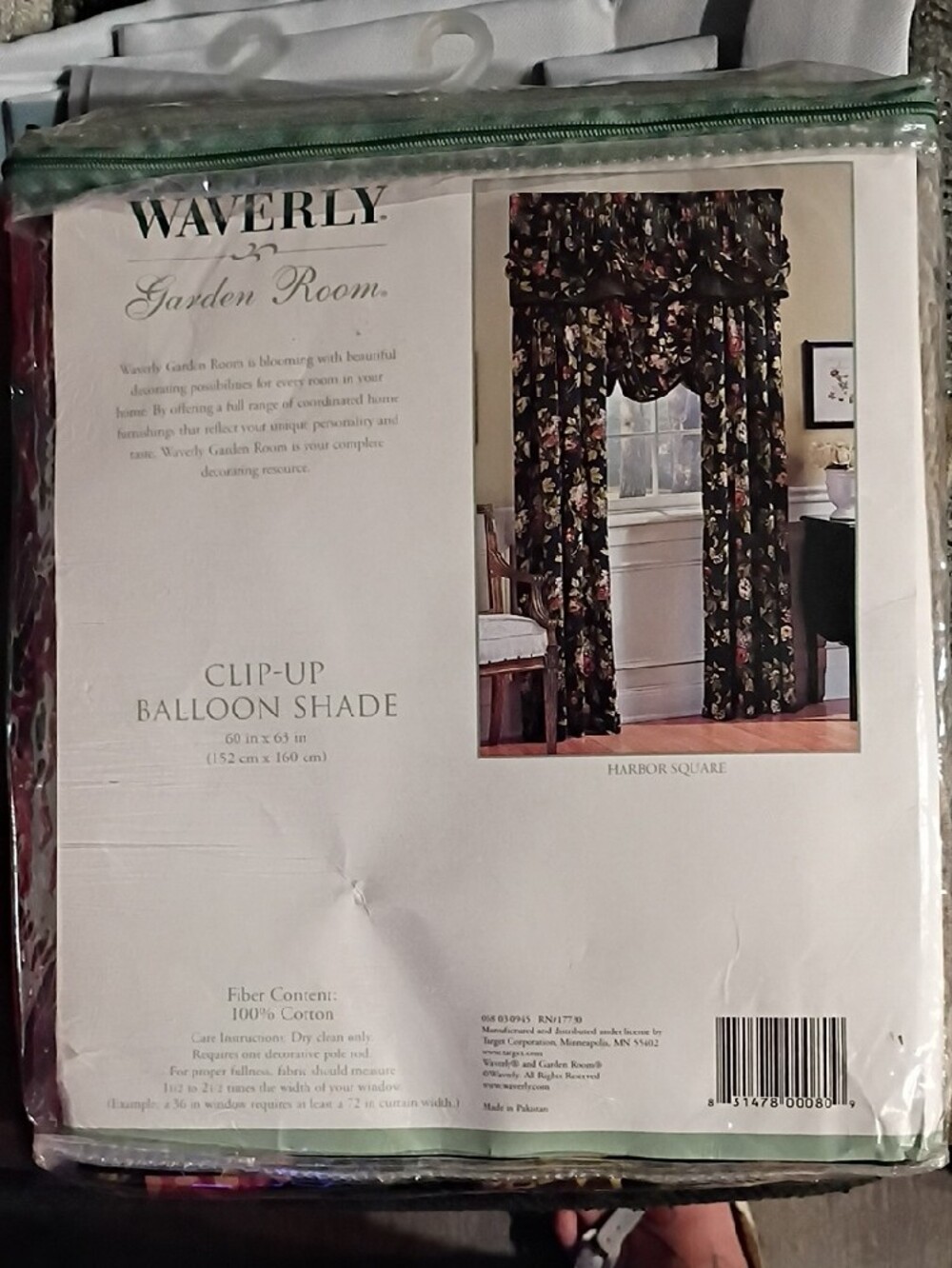 Waverly Black Floral Balloon Shade with Gold and Pink Hydrangea Print - Picture 2 of 6